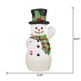 thumbnail image 4 of Christmas 24" Lighted Blow Mold Outdoor Decor Vintage Snowman 12.2048 in x 10.2363 in x 24.0157 in x 1.6979 lb, 4 of 6