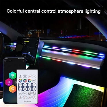 NeoFlow Dynamic RGB Interior Light Kit - 6 LED Strips With Music Sync For Car Interior Lighting