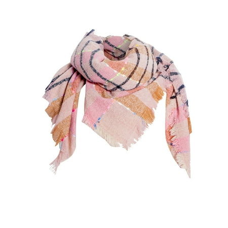 

Dadaria Blanket Scarf Fashion Winter Women Colorful Scarf Casual Square Tassel Scarf Shawl H Women