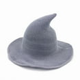 thumbnail image 3 of Witch Hat - Foldable Summer Wizard Halloween Costume Accessory | Adjustable Breathable Pointed Tip Hat for Adults & Kids | Lightweight Magic Party Hat | 1 Piece, 3 of 3