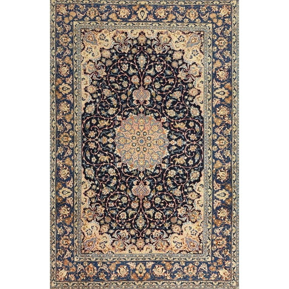 Ahgly Company Indoor Rectangle Traditional Taupe Brown Medallion Area Rugs, 6' x 9'