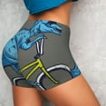 thumbnail image 4 of Fotbe Fun Riding Dinosaur Seamless Shorts, Womens Workout Shorts High Waist Stretch Booty Short for Gym/Yoga/Running/Biking-XX-Large, 4 of 9