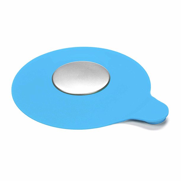 Silicone Tub Drain Stopper with Suction Cup blue