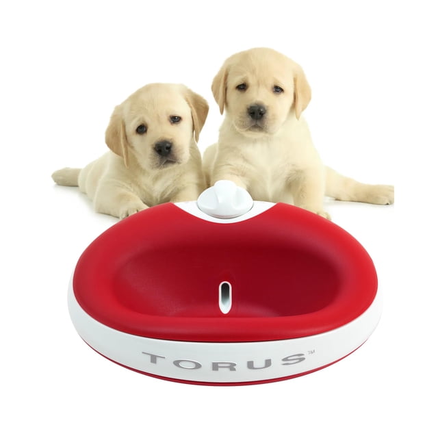 Dispensador de agua para perros Torus, 1 litro, filtrado, sin derrames, portátil