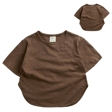 

Hunpta Toddler Kids Girls Boys Short Classic Loose Short Soft Short Sleeve Solid T Shirt Tee Tops Clothes