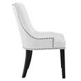 thumbnail image 3 of Modway Marquis Solid Wood and Polyester Fabric Dining Chair in White, 3 of 8