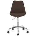 thumbnail image 7 of BizChair Mid-Back Brown Fabric Task Office Chair with Pneumatic Lift and Chrome Base, 7 of 7