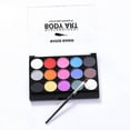 thumbnail image 1 of Kit de pintura corporal y facial, paleta profesional de 15 colores, lavable con pincel para fiestas de arte infantil Colsplay, 1 of 5