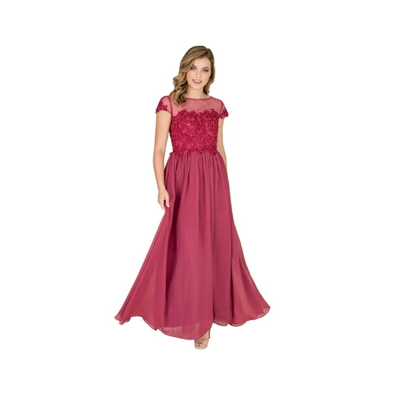 Women Chiffon Flare Formal Gown