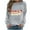 Gray, variant on Christmas Sweatshirts for Women Santa Claus Print Sweatshirt Vintage Xmas Long Sleeve Round Neck Pullover Casual Loose Fitting Tops Xmas Style Clothing