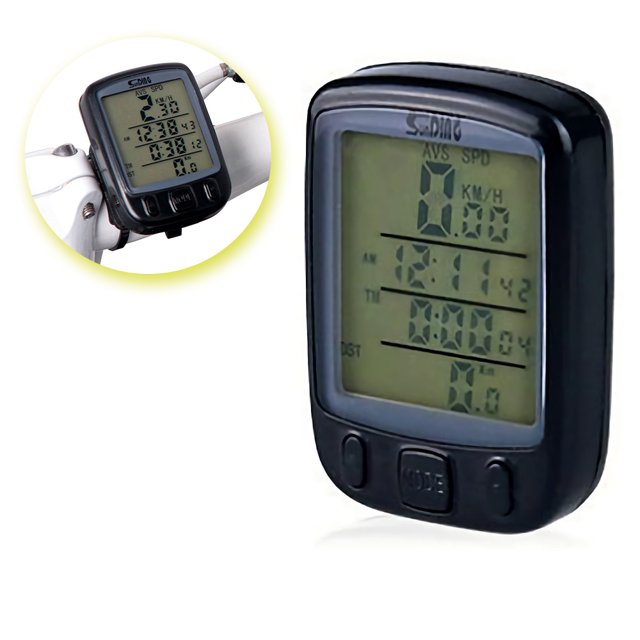 Graflsoa Backlit Bicycle Speedometer with Multi-Function LCD Display - SD-563A Model for Day & Night Cycling