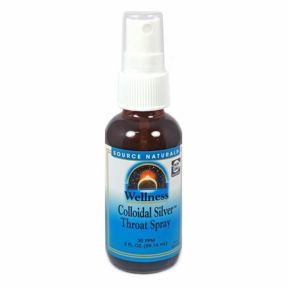Wellness Colloidal Silver Throat Spray By Source Naturals - 2 Ounces