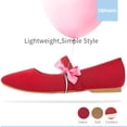 thumbnail image 2 of Zapatos planos Obtaom Mary Jane para mujer, tela elegante roja US9, 2 of 6