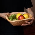 thumbnail image 3 of Frutero ZENFUN de madera natural, 20-24 cm, hecho a mano, estilo vintage, 3 of 6