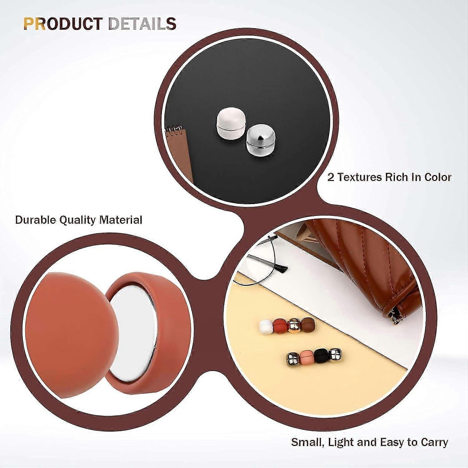 8 Pcs Hijab Magnet Pins, Multi-Purpose Strong Hijab Pins Colorful Hijab Magnets Pinless Brooch Small Magnetic Scarf Clasp