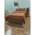 thumbnail image 2 of Rusty Orange Colour Super Soft & Luxury Duvet Cover Set 3 Piece -210 Thread Count, 1 Duvet Cover with Cconut Buttons Closure & 2 Pillow Cover, 100% Cotton Duvet Cover, 2 of 5