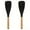 Black-2pc($5/count), variant on 2pc Heat Resistant Silicone Cooking Spoon, Wooden Handle BPA-Free Utensil, 11.4'' Nonstick Safe, Multifunctional for Mixing Stirring Scooping Serving, Sturdy Kitchen Tool