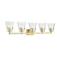 thumbnail image 4 of 1101-5V-MGLD-Z-Lite-Analia - 5 Light Bath Vanity In Modern Style-9.25 Inches Tall and 45.75 Inches Wide-Modern Gold Finish, 4 of 7