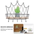 thumbnail image 5 of Masteelf 2 pcs  Iron Wall Non-perforated Crown Decoration Storage Shelf for Home Wall Black, 5 of 8
