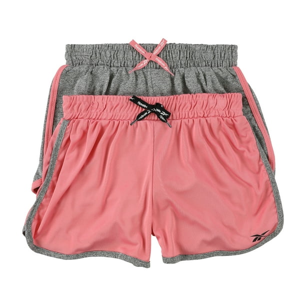 Reebok Girls 2-Pack Athletic Workout Shorts, Multicoloured, XL (14-16)