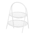 thumbnail image 1 of Cesta de frutas de hierro, decoración moderna, elegante soporte para frutas, cebolla, cocina Blanco de 2 niveles, 1 of 9