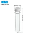 thumbnail image 2 of Unique Bargains 45ml Plastic Test Tubes with Screw Caps, 12Pcs 141x25mm Tubes for Party Decoration Lab Use, Silver Tone, 2 of 7