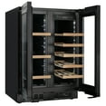 thumbnail image 5 of KoolMore Reserve 24 in. French Door Dual Zone Panel Ready Under-Counter Cooler with Wooden Shelves and 20 Bottle Capacity in the Right Zone and 2.1 Cu. Ft. on the Left in Black (KM-CWB24-WPR), 5 of 9