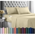 thumbnail image 1 of Juego de sábanas Utopia Bedding Queen Soft de microfibra, 4 piezas, color beige, 1 of 8