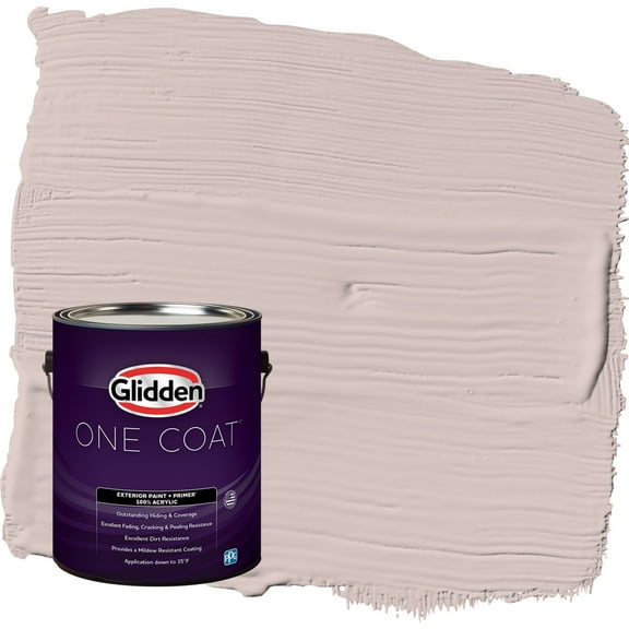 Glidden One Coat Just Gorgeous / Pink Satin Exterior Paint with Primer, 1 Gallon