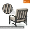 thumbnail image 6 of Ulax Furniture 3 Pieces Outdoor/Indoor Aluminum Patio Conversation Seating Group with Sunbrella Cushions for 5 Person, 6 of 8