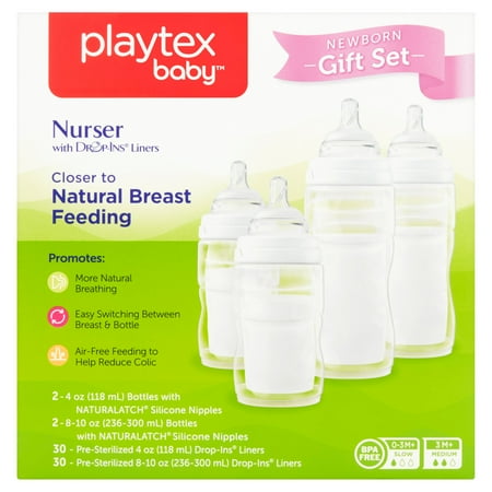 Playtex Baby Nurser With Drop-Ins Liners Newborn Gift Set