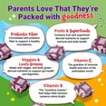 thumbnail image 3 of Force Factor Kids Superfood Super Chews, Kids Immune, Digestion & Antioxidant Support with Vitamins C & D, Very Berry Grape, 60 Soft Chews, 3 of 11