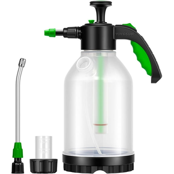 VIVOSUN 70oz Pump Sprayer, Portable Water Spray Bottle for Spraying Plants, Flowers, Weeds and Cleaning, Hand Pump with Side Filling Port, Measuring Cup, Adjustable Nozzles