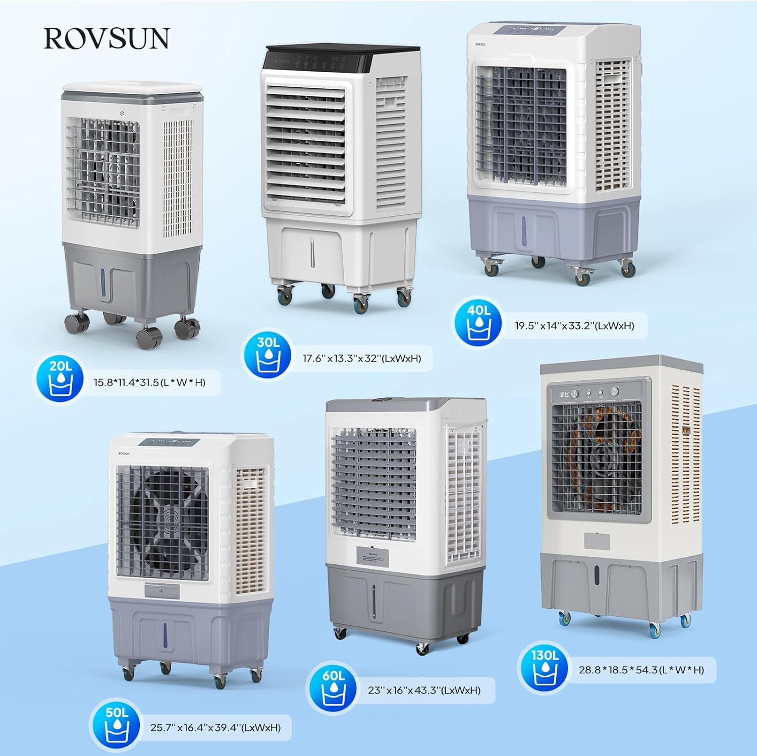 VINGLI 5.2 Gal Portable Air Cooler, 1400CFM Evaporative Swamp Cooler with Oscillation, Remote, 3 Speeds Setting, 12H Timer & 4 Ice Packs, 3-IN-1 Humidifying Cooling Fan for Patio, Garage