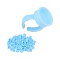 thumbnail image 1 of Lash Extension Glue Rings, Improve Work Efficiency 100pcs Moderate Capacity  Pigment Rings Flexible Wear  for Beauty Salon, 1 of 7