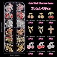 thumbnail image 2 of Juego de amuletos para uñas AIPULIDUO, 60 unidades, con forma de lazo de cerezo en 3D, 2 of 3
