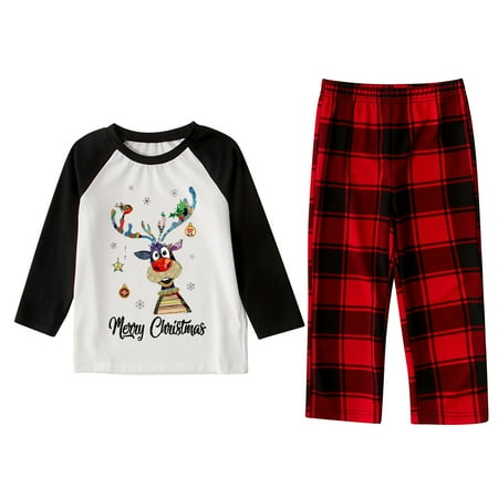 

Ozmmyan Matching Christmas Family Pajamas Sets Christmas Reindeer Print Sleepwear Family Pjs Matching Sets Loungewear Outits
