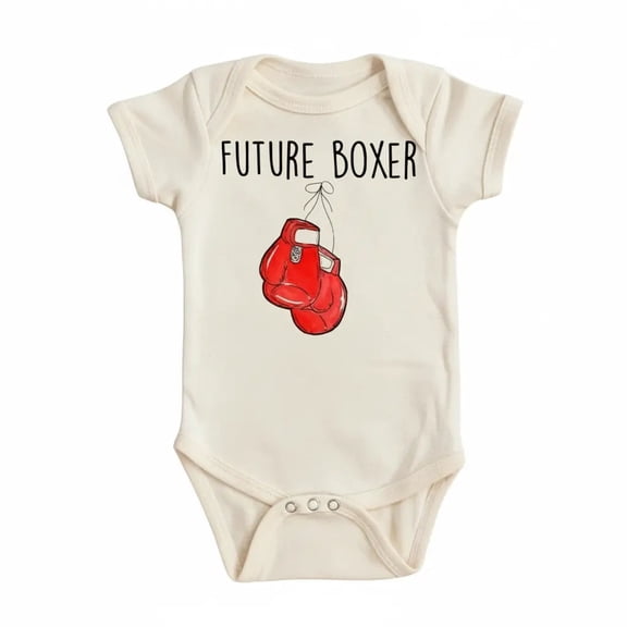 Boxing Red Newborn Gift Baby Bodysuit