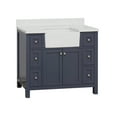thumbnail image 4 of Yorkshire 42" Farmhouse Bathroom Vanity with Marine Gray Cabinet and Engineered Marble Top, 4 of 6