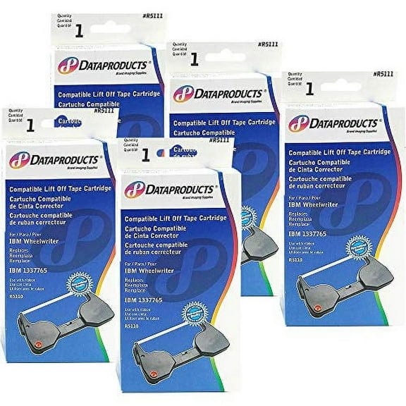 Dataproducts R5111 Compatible Lift-Off Tape, Clear - R5111, 5 packs