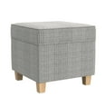 thumbnail image 3 of Square Ottoman with Lift Off Top Sage Mini Grid, 3 of 9