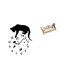 thumbnail image 1 of Reloj colgante silencioso de gato para sala de estar y comedor con movimiento silencioso y modelo de sofá de madera en miniatura para casa de muñecas,, 1 of 8