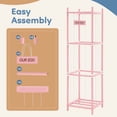 thumbnail image 4 of CONCETTA Toy Storage Organizer, Wooden Toy Holder Cage - Holds 40+ Plush Toys, Sturdy Wood & Steel Screw Construction for Toddler Room, Playroom, Bedroom, Pink, 4 of 8