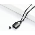 thumbnail image 5 of Padlock Necklace Stainless Steel Lock Chain for Men Women Cremation Jewelry for Ashes Urn Necklace Keepsake Memorial Punk Lock Pendant Ashes Holder, 5 of 7