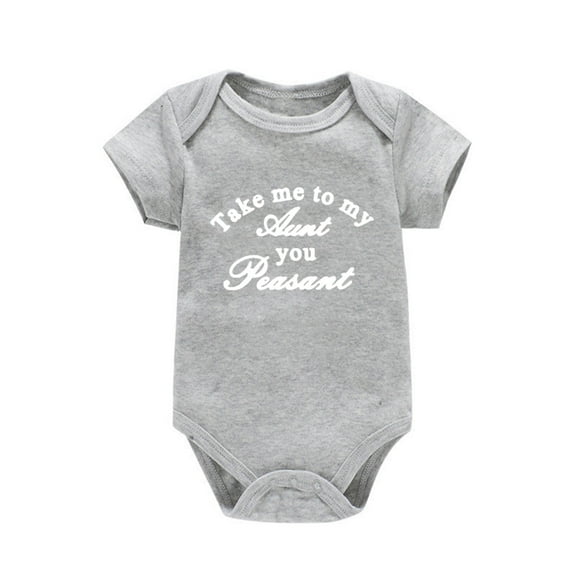 MHZLDYZ Baby Girl Onesies 0-3 Months Infant Boys Girls Short Sleeve Letter Print Romper Bodysuit Newborn for Children Clothes Onesies 12 Months Baby Undershirts Baby Undershirts(Gray,6M)