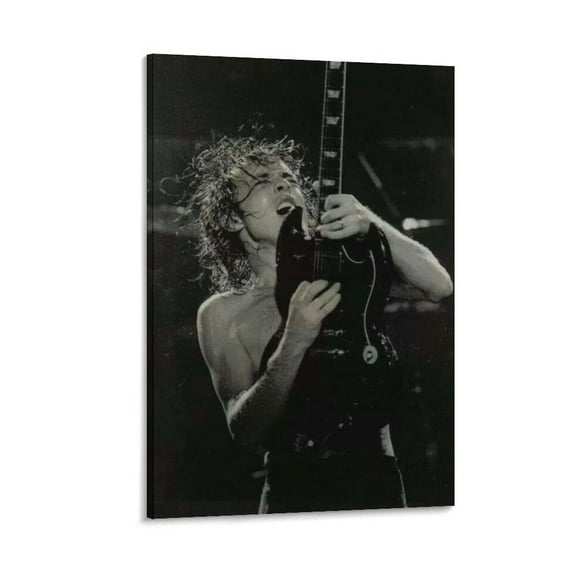 Angus Young Canvas Poster Posters Art Print Wall Photo Paint Poster Hanging Picture Family Bedroom Decor Gift 16x24inch(40x60cm)