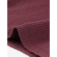 thumbnail image 5 of Unique Bargains Womens' Round Neck Long Sleeve Slim Fit Casual Mini Sweater Dress XL Wine Red, 5 of 6