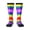 3 Black, variant on Knee High Socks for Women Rainbow Flag Long Tube Sock Uniform Socks