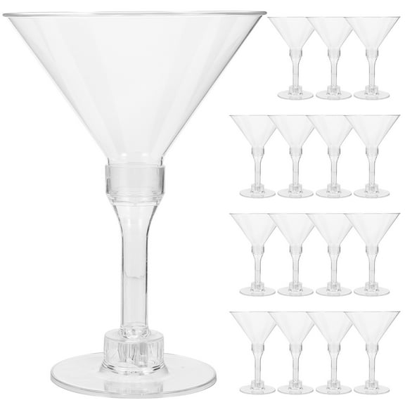 HORIALENCE Cocktail Cups Clear 20Pack 5.5x3.7x3.7in Plastic Dessert Holding Elegant Design