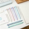 thumbnail image 6 of Multicolor Gel Pens, 4-in-1 Colored Retractable Pens 0.5mm Medium Fine Point, Ballpoint Gift Pens for Planner Journaling Note Taking, Smooth Writing, Soft Grip, for Home Office, Assorted Ink, 6-Count, 6 of 9